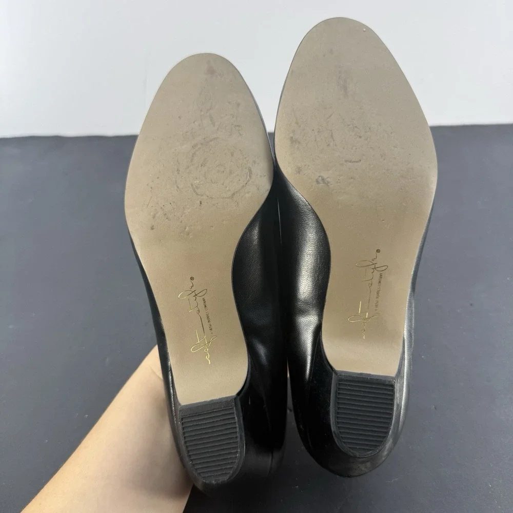 Soft Style By Hush Puppies Angel II Black Dress Pumps Size 7 Low Heel